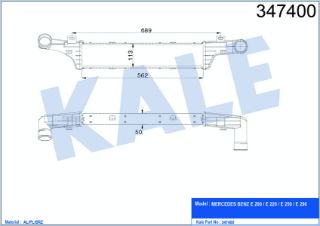 TURBOSARJ RADYATÖRÜ E-CLASS W210 96>99 S210 96>99 resmi