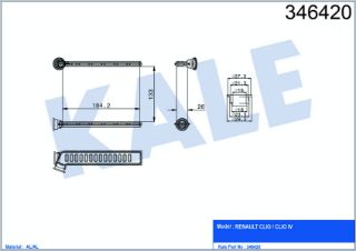 RADYATÖR KALÖRİFER CLİO IV 12=  SYMBOL III 12=  SANDERO II 13=  CAPTUR 13=  BRAZING resmi