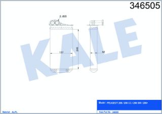 KALORİFER RADYATÖRÜ PEUGEOT 206-206 CC-206 SW-206 resmi
