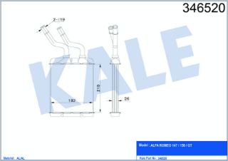 KALORİFER RADYATÖRÜ ALFA ROMEO 147-156-GT resmi