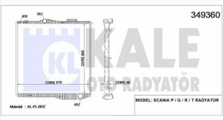SU RADYATÖRÜ SCANIA P / G / R / T 2004 VE SONRASI (CERCEVESIZ) / (MT) resmi
