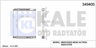 SU RADYATÖRÜ MERCEDES ACTROS (CERCEVESIZ) / (AT) resmi