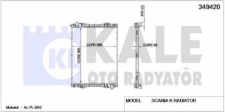 SU RADYATÖRÜ SCANIA P,G,R,T SERILER K SERI (CERCEVESIZ) / (MT) 2004 VE SONRASI resmi