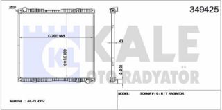 SU RADYATÖRÜ SCANIA P-G-R-T SERI 04> P340-P380-P420-P480-P560-G340-G420-G480-R340-R380-R420-R460-R480-R500 (CERCEVESIZ) / (MT) resmi