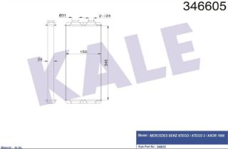 KALORİFER RADYATORU BRAZING (MERCEDES BENZ ATEGO / ATEGO 2 resmi