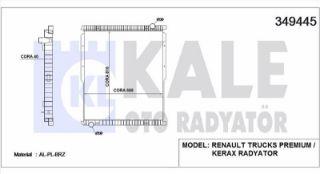 SU RADYATÖRÜ RENAULT TRUCKS PREMIUM (CERCEVESIZ) / (MT) 1996 SONRASI resmi