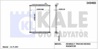 SU RADYATÖRÜ RENAULT TRUCKS KERAX (CERCEVESIZ) / (MT) 1997 2001 VE SONRASI resmi