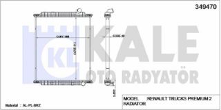SU RADYATÖRÜ RENAULT TRUCKS PREMIUM 2 (CERCEVESIZ) / (MT) 2005 SONRASI resmi