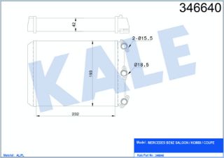 KALORİFER RADYATÖRÜ MERCEDES W124 86-94 resmi