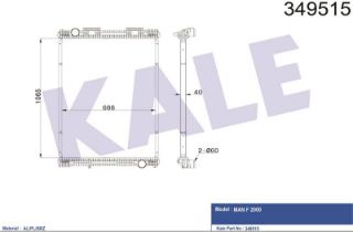 SU RADYATORU F2000 94=> ; M2000 00=> (MT) (CERCEVESIZ) resmi