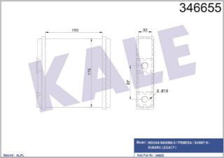 RADYATÖR KALORİFER PRIMERA90-95 SUNNY90-94  MİCRA92-00 MEKANİK resmi