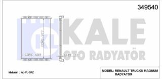 SU RADYATÖRÜ RENAULT TRUCKS MAGNUM (CERCEVESIZ) / (MT) 2000 SONRASI resmi