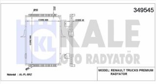 SU RADYATÖRÜ RENAULT TRUCKS PREMIUM DISTRIBUTION ROUTE (CERCEVELI) / (MT) 1996 2000 VE SONRASI resmi