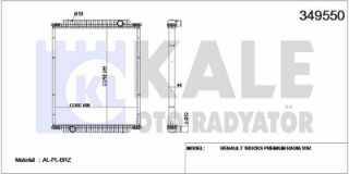 SU RADYATÖRÜ RENAULT TRUCKS PREMIUM DISTRIBUTION ROUTE (CERCEVESIZ) / (MT) 1996 2000 ARASI VE SONRASI resmi