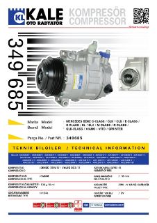 KLİMA KOMPRESÖRÜ SPRINTER 09 C SERİ W203-S203-CL203 C180-C200-C240 resmi