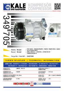 KLİMA KOMPRESÖRÜ LİNEA / GRANDE PUNTO / ALFA ROMEO MİTO / OPEL CORSA D (07-14) Z13DTJ / Z13DTH / A13DTC / Z17DTR resmi