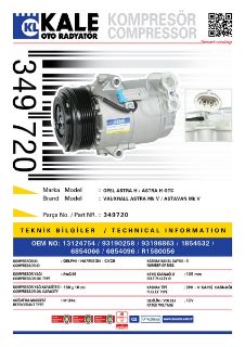 KLİMA KOMPRESÖRÜ OPEL ASTRA H 1.3CDTI 05<10 [6PK V KAYIŞ KASNAĞI] [105MM] resmi