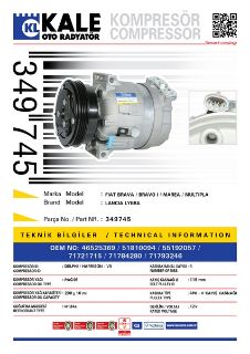 KLİMA KOMPRESÖRÜ MULTIPLA 99-10 LYBRA 99-05 resmi