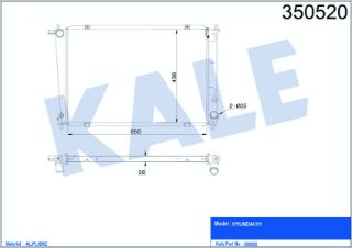SU RADYATÖRÜ HYUNDAI H1 / STAREX 2.5TD/CRDI 00=> (MT) [BRAZING] [650×438×26]
 resmi