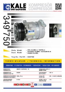 KLİMA KOMPRESÖRÜ VECTRA A 2.0 88-95 -CALIBRA A 2.0 90-97 124MM resmi