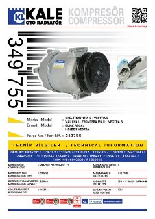KLİMA KOMPRESÖRÜ VECTRA B 1.6İ-1.6 16V-2.0İ-2.0 DTI 16V 95-03 119MM resmi