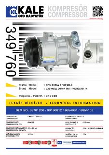 KLİMA KOMPRESÖRÜ OPEL CORSA D 1.0 1.2 1.4 09<14 CORSA E 1.2 1.4 14=> [5PK V KAYIŞ KASNAĞI] [110MM] resmi