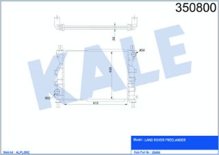 SU RADYATÖRÜ LAND ROVER FREELANDER 612X458X32 AL/PL/BRZ MANUEL-OTOMOTIK resmi