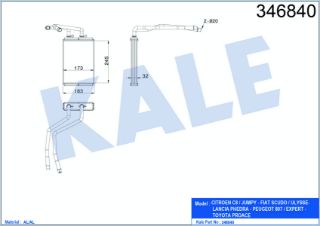 KALORİFER RADYATÖRÜ SCUDO EXPERT JUMPY III C8 807 2.0HDI 16V 1.6HDI 16V 95>02> resmi