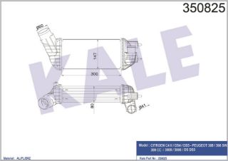 TURBO RADYATÖRÜ (İNTERCOOLER) C4 II-DS4-DS5-308-308 SW-308 CC-3008-5008-5008 II-DS DS 5 AL/PL/BRZ resmi