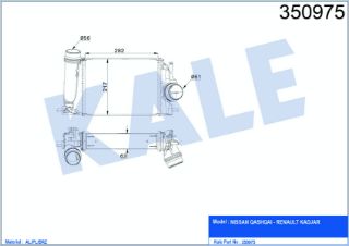TURBO RADYATÖRÜ İNTERCOOLER QASHQAI / RENAULT MEGANE IV 1.6 TCE 14->   #### resmi