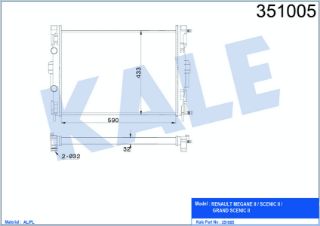 SU RADYATÖRÜ MEGANE II SCENİC II GRAND SCENİC II resmi
