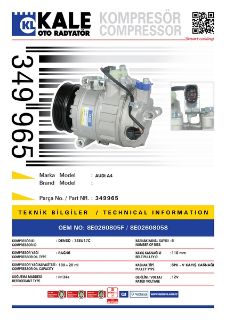 KLİMA KOMPRESÖRÜ AUDI A4 1.8T 2.0 2.4 3.0 00=> [6PK V KAYIŞ KASNAĞI] [110MM] resmi