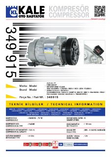 KLİMA KOMPRESÖRÜ VW BORA-CADDY II-GOLF IV 1.4 16V-1.6-1.6 16V-1.8-1.9 TDI 98-05 119MM 6 KANAL resmi