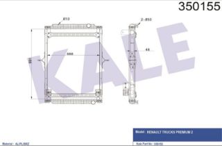SU RADYATÖRÜ RENAULT PREMIUM DXI 430/450/460 LANDER 430/460  (CERCEVELI)2006> resmi