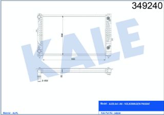 SU RADYATÖRÜ AUDI A4 94<01 A6 97<05 1.6 1.8 1.8T 1.9TDI SKODA SUPERB 1.8T 1.9TDI 01<08 VOLKSWAGEN PASSAT 1.6 1.8 1.8T 1.9TDI 2.0 2.3VR5 96=> (AT) (AC/NAC) [MEKANİK] [630×396×32] resmi