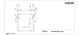 İNTERCOOLER MERCEDES TRUCKS MERCEDES BENZ ACTROS 9 6<02 ACTROS MP2/MP3 03=> AL/BRZ 760×838×64 resmi