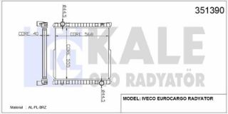 SU RADYATORU EUROCARGO I-III (E17, E18, E21, E22, E24, E28) 00<15 (MT) (CERCEVESIZ) resmi