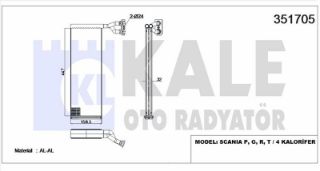 KALORİFER SCANIA P.G.R.T SERİSİ P230-620-G230-480-R340-730-T470 04 4 SERİSİ 94D.94.114.124 AL/BRZ447X158.5X32 resmi