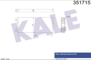 KALORİFER RADYATÖRÜ MERCEDES TRUCKS MERCEDES BENZ ACTROS MP2/MP3 03=> AL/BRZ 370×173×32 resmi