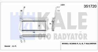 KALORİFER SCANIA P.G.R.T SERİSİ P230-620-G230-480-R340-730-T470 04 AL/BRZ416X180X26 resmi