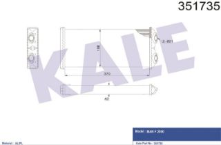 KALORİFER RADYATÖRÜ MAN MAN F 2000 94=> AL/MKNK 37 0×188×42 resmi
