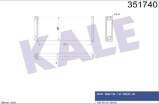 KALORİFER RADYATÖRÜ MAN MAN F90 86=> AL/MKNK 370×1 88×42 resmi