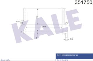 KALORİFER RADYATÖRÜ MERCEDES TRUCKS MERCEDES BENZ NG 73=> SK 88=> AL/MKNK 360×170×42 resmi