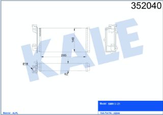 KALORİFER RADYATÖRÜ BMW 3 (E30) 316 316İ 318İ/İS 320İ 323İ 325İ/İX 82<93 Z1 2.5 88<91 [MEKANİK] [265×140×42] resmi