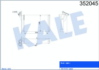 KALORİFER RADYATÖRÜ BMW 3 (E30) 316 316İ 318İ/İS 320İ 325İ 325İX 324D 82<92 [MEKANİK] [220×158×42] resmi