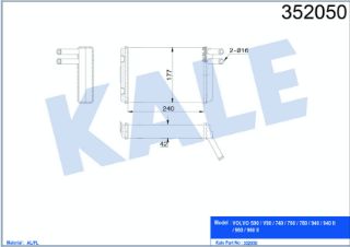 KALORİFER VOLVO S90 V90 740 760 780 940 940 II 960 960 II 84>92 1307236 resmi