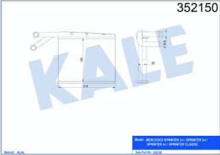 KALORİFER SPRINTER W901-W905 00> 0038356101 A0038356101 resmi