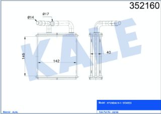 RADYATÖR KALORİFER H-1 STAREX ARKA BRAZING resmi