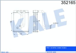 RADYATÖR KALORİFER SEPHIA96=  SHUMA 1.5 1.6 BRAZING resmi
