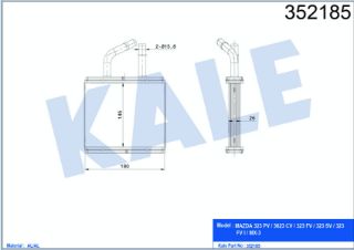 RADYATÖR KALORİFER 323 90-96  323 95-98  (145X180X26) BRAZING resmi